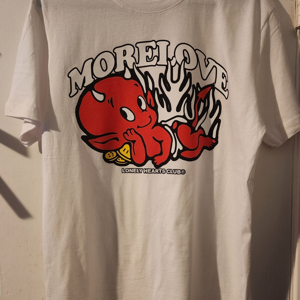 White Lonely Hearts Club Shirt Size S